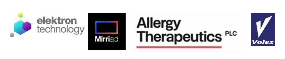 Elektron Technology (soon to be renamed Checkit), Mirriad, Volex and Allergy Therapeutics management are all presenting